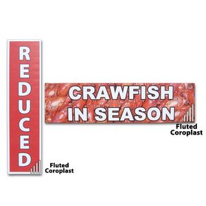 24" x 6" Simple Text UV Digitally Printed 4mm Coroplastâ„¢Sign (2 Sides)