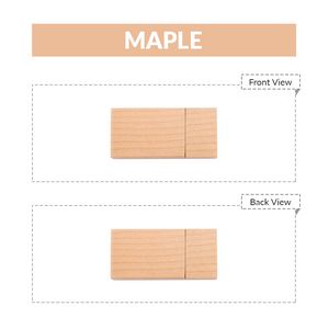 256 MB Rectangular Wooden USB Flash Drives W/ Magnetic Closure