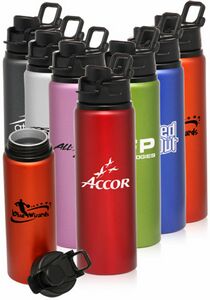 26 Oz. Aluminum Water Bottle w/ Snap Lid