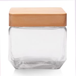 27 Oz. Glass Candy Jars with Wooden Lid