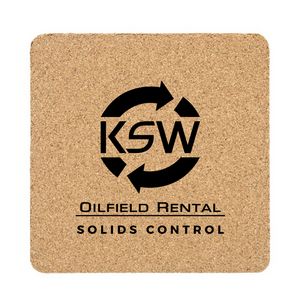 3 1/2" Square Cork Coaster