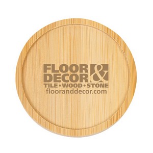 3 3/4" Round Bamboo Coaster
