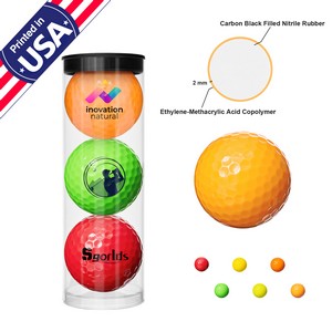 3 Pack Golf Balls Colored