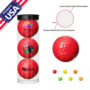 3 Pack Golf Balls Colored