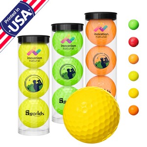3 Pack Golf Balls Colored