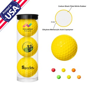 3 Pack Golf Balls Colored