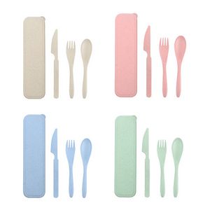3 Pieces Wheat Straw Cutlery Utensil Set
