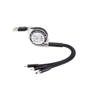 3-in-1 Retractable Lanyard Charging Cable