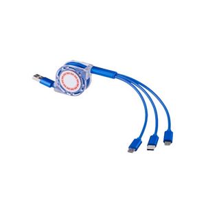 3-in-1 Retractable Lanyard Charging Cable
