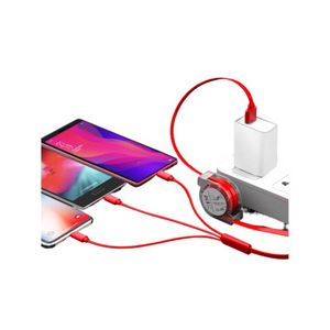 3-in-1 Retractable Lanyard Charging Cable