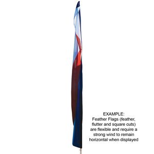 3' x 8' Custom Single Reverse Square Feather Flag