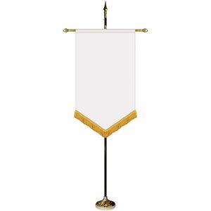 30" x 48" Premium Gonfalon 8' Kit / V-Cut / Fringe
