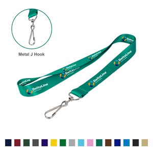 3/4" Full Color Dye-Sublimated Lanyard w/Metal J Hook