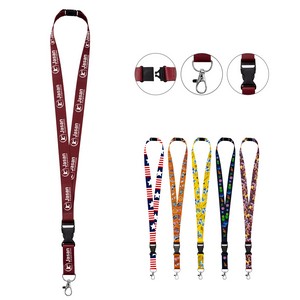 3/4'' Full Color Lanyard W/ Lobster Claw