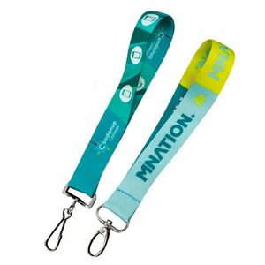 3/4" Full Color Sublimation Wrist Lanyard Keychain