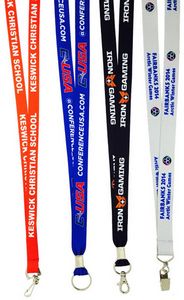 3/4" Polyester Full Color Sublimated Lanyard