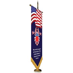 36" x 72" Premium Gonfalon 7' Kit / V-Cut / Fringe