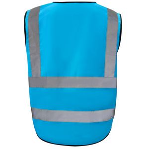 3.8oz. Knitted Class 2 Double Band Reflective Tape Safety Vest with 4 Pockets