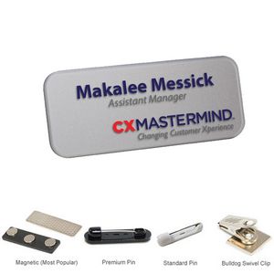 3"W x 1.5"H Shadow Name Badge w/ Full Color Logo