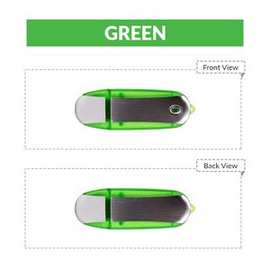 4 GB Oval Translucent LED USB Flash Drive