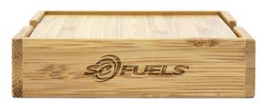 4 Piece Bamboo Coaster Set w/Case