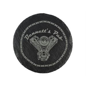 4" Round Slate Coaster