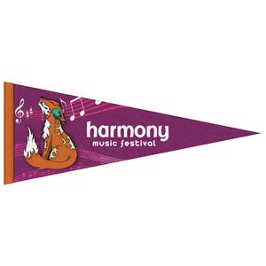4" x 10" Custom Printed Soft Felt Pennant