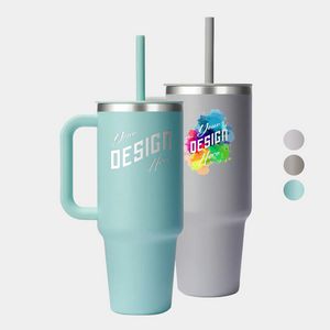 40 oz Hydro FlaskÂ® Stainless Steel Insulated Travel Tumbler w/ Handle & Straw