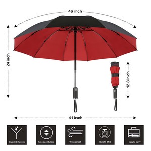 46" Arc Auto-open Inverted Folding Umbrella