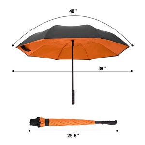48" Arc Auto-open Two-Tone Reverse Umbrella (Full Color)