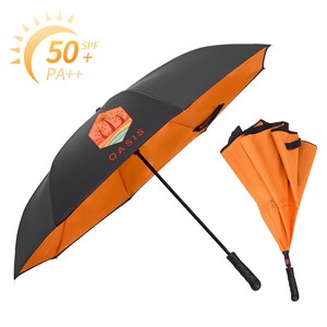 48" Arc Auto-open Two-Tone Reverse Umbrella (Full Color)