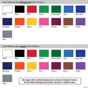 5" x 5" Value Marking Signs - Two Color