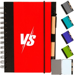 5" x 7" in Eco Friendly Spiral Notebook with Pen