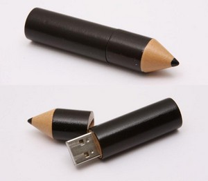 512 MB Wooden Pencil USB Flash Drive