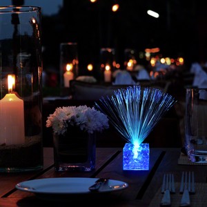5.5" Light Up Mini Blue Centerpieces - BLANK