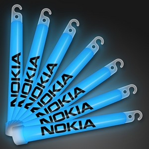 6" BLUE Glow Sticks - PRINTED