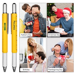 6 In 1 Metal Multi Functional Engineer Tool Pen