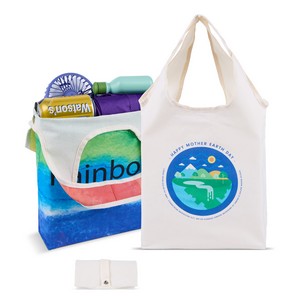 6 Oz Natural Cotton Canvas Foldable Tote