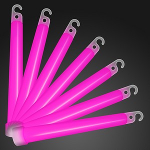6" Premium Pink Glow Stick - PRINTED