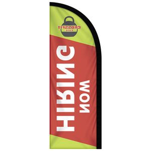6' Single Reverse Custom Portable Half Drop Banners