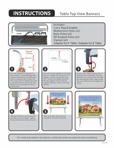 6' Table Top Hardware & Large Banner Kit