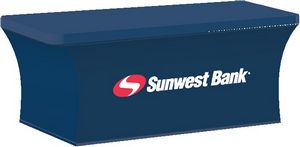 6-ft. Stretch Table Cover Front Print ONLY (with Stock Fabric Color)