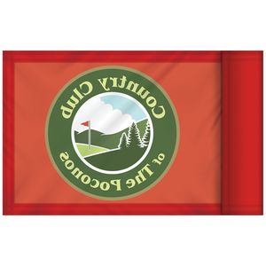 6" x 8" Single Reverse Golf Flag with Tube