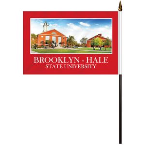 6" x 9" Double Sided Polyester Stick Flag