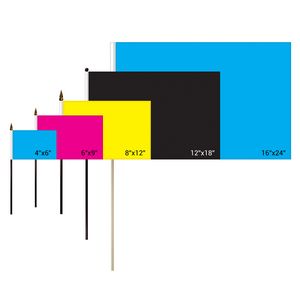 6" x 9" Double Sided Polyester Stick Flag