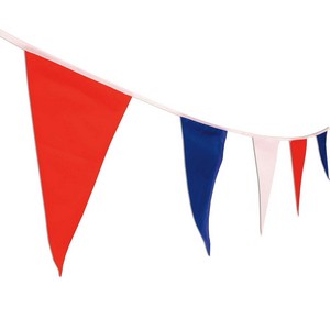 White & Blue Pennant String