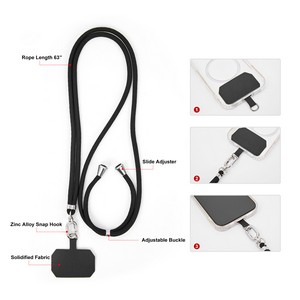 6mm Rope Phone Lanyard With Printed Durable Phone Tether Tab