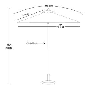 7' Heavy Duty Square Aluminum Market Umbrella (Full Color)