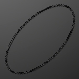 7mm 33" Round Black Beads (Non-Light Up) - BLANK