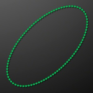 7mm 33" Round Green Beads (Non-Light Up) - BLANK